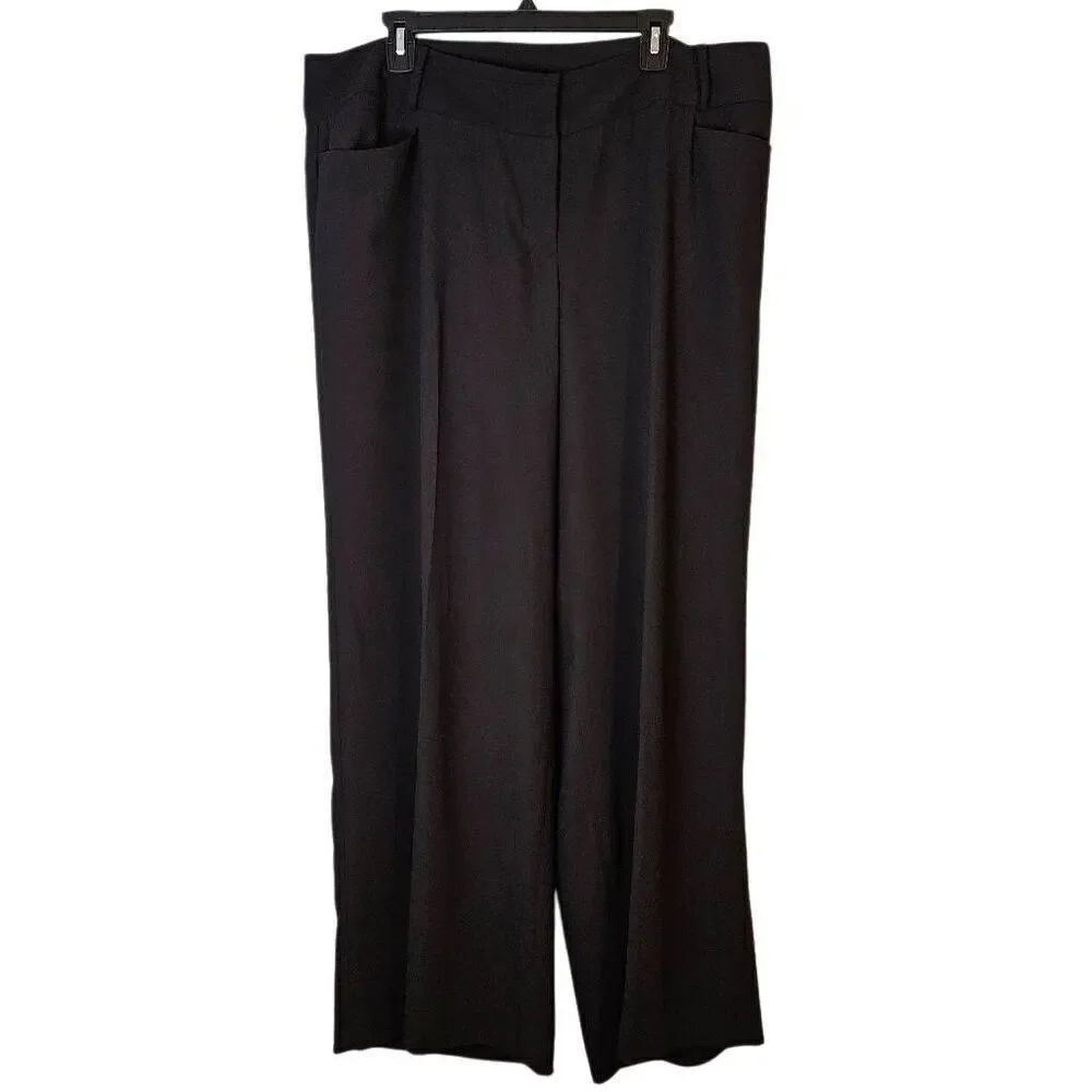 Lane Bryant black dress pants, wide leg. Size 18R.